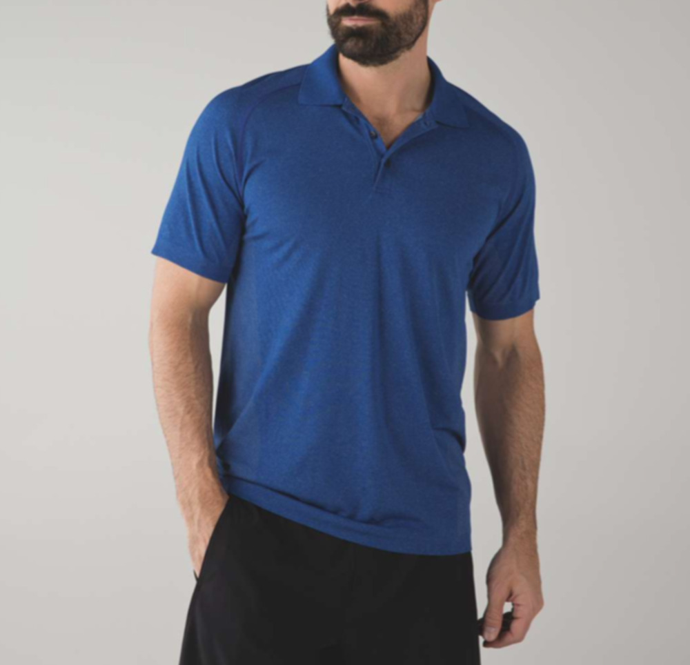 Lululemon Metal Vent Tech Polo Shirt Size XXL Blue lightweight, casual, athletic